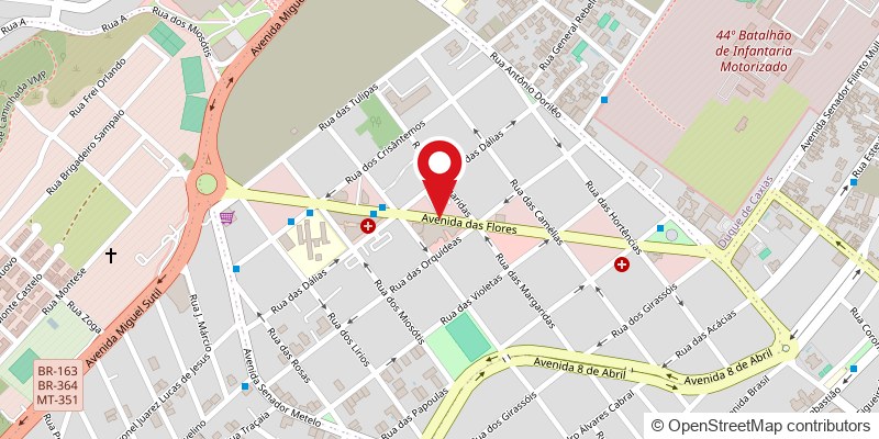Mapa da unidade INAC Jardim Cuiabá